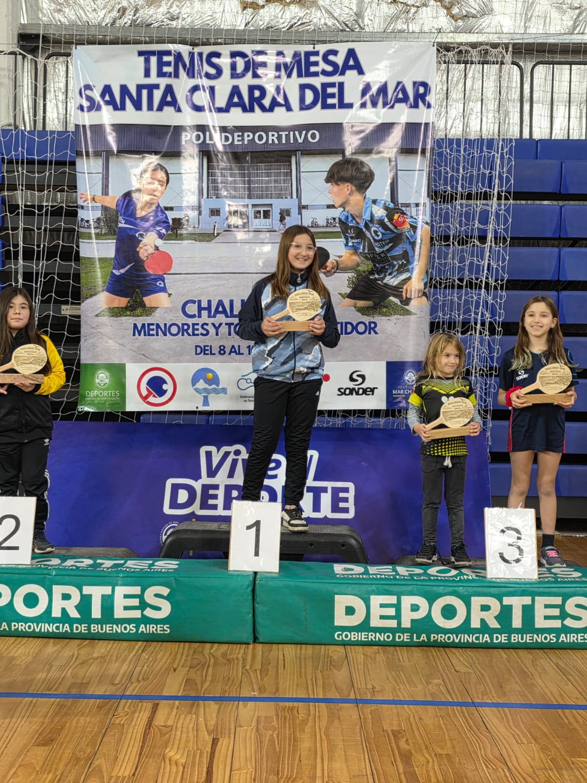 Podio de menores en el Torneo Challenger FATM